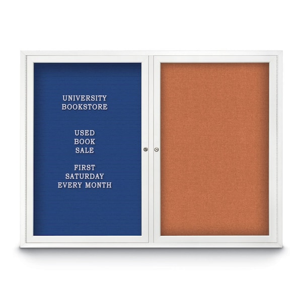 Corkboard, 60"x36", Buff/Black
